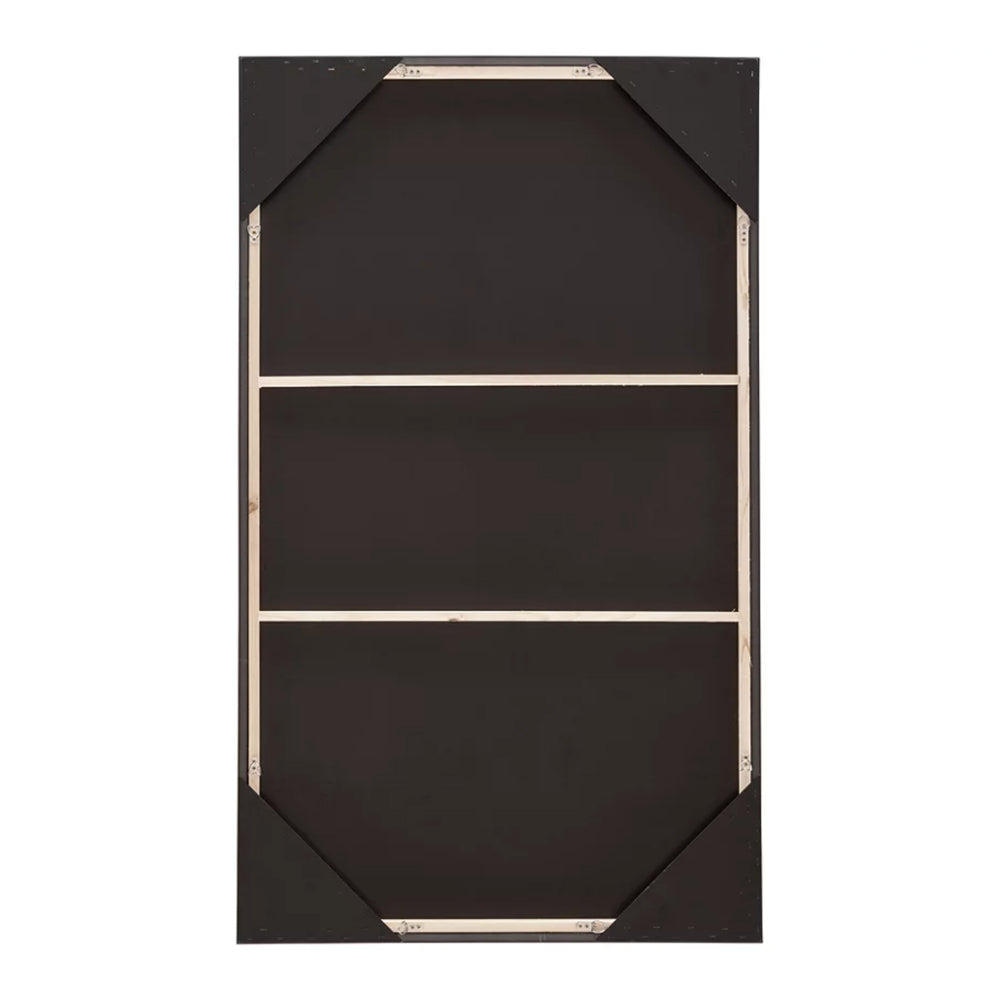 37 x 63 Inch Wall Art Decor, Framed Acrylic, Modern Abstract Black, Brown