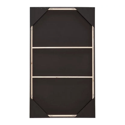 37 x 63 Inch Wall Art Decor, Framed Acrylic, Modern Abstract Black, Brown