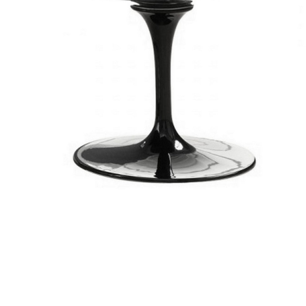 Sufi 27 Inch Swivel Dining Armchair, Unique Artisan Shape, Black Round Base