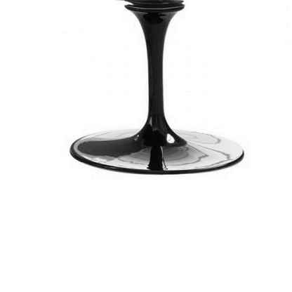 Sufi 27 Inch Swivel Dining Armchair, Unique Artisan Shape, Black Round Base