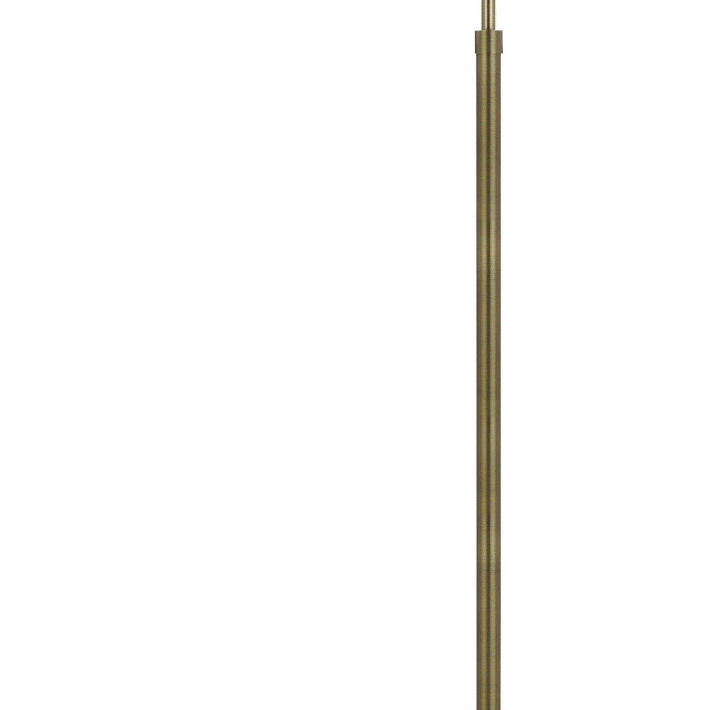 Kime 44-58 Inch Floor Lamp, Adjustable Height, LED, Antique Brass Finish
