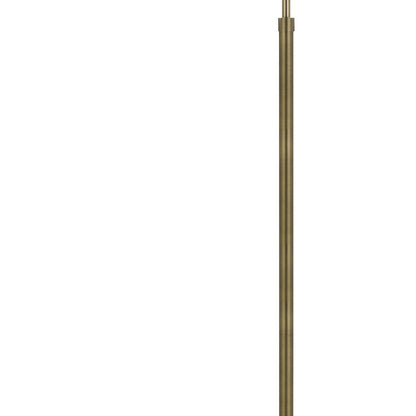 Kime 44-58 Inch Floor Lamp, Adjustable Height, LED, Antique Brass Finish