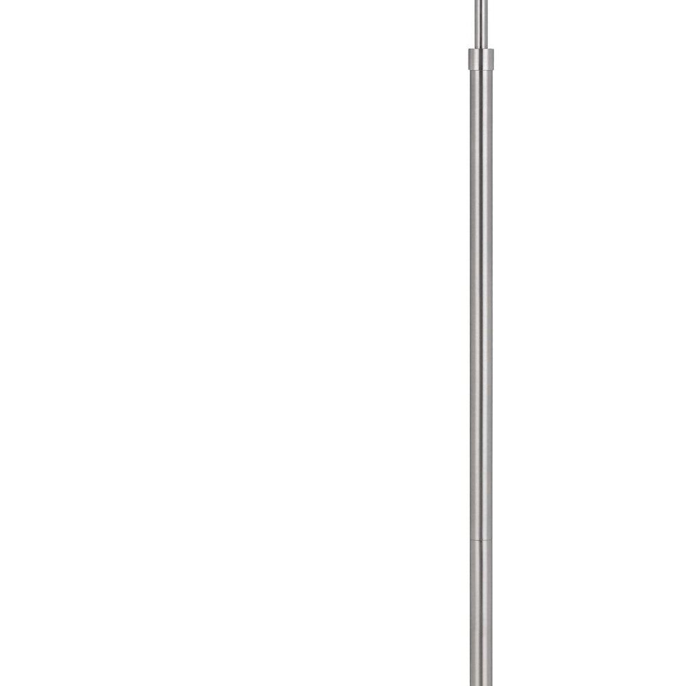 Kime 44-58 Inch Floor Lamp, Adjustable Height, LED, Brushed Steel Finish