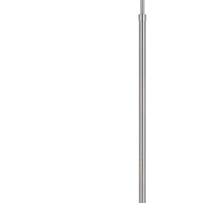 Kime 44-58 Inch Floor Lamp, Adjustable Height, LED, Brushed Steel Finish