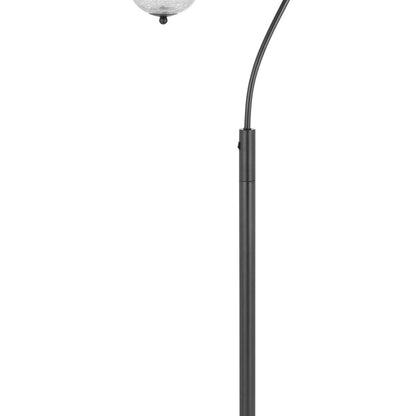 Lem 65 Inch Floor Lamp, Classic Lantern, Glass Shade, Bronze Metal Finish