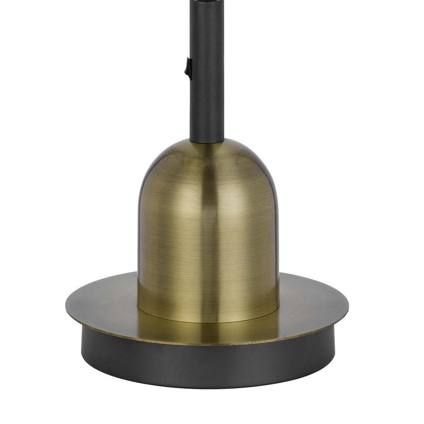 Lem 32 Inch Table Lamp, Classic Lantern, Glass Shade, Bronze Metal Finish