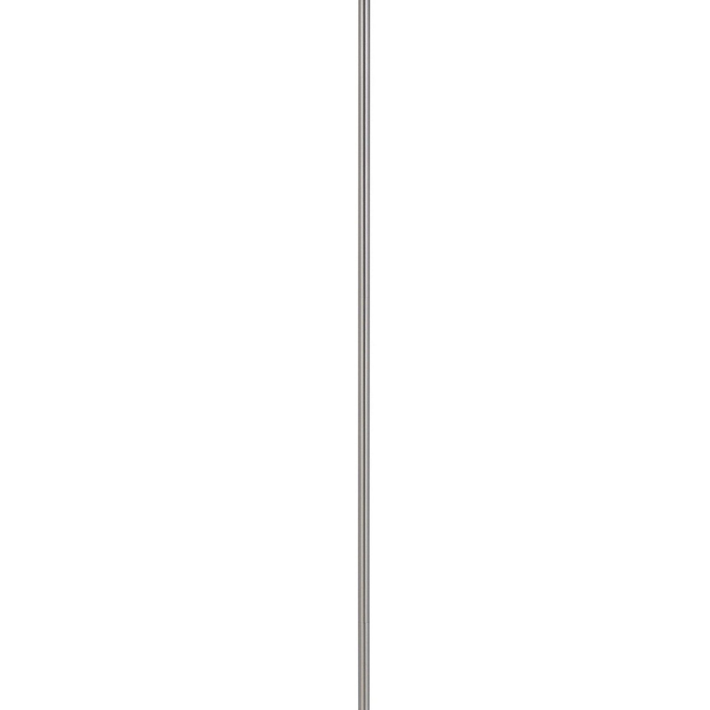 Sie 59 Inch Floor Lamp, Aqua Blue Linen Shade, Round Base, Silver Metal