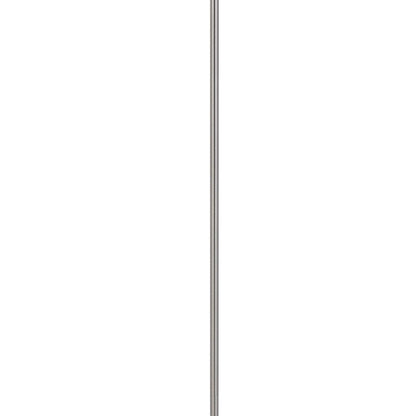 Sie 59 Inch Floor Lamp, Gray Linen Shade, Round Base, Silver Metal Pole