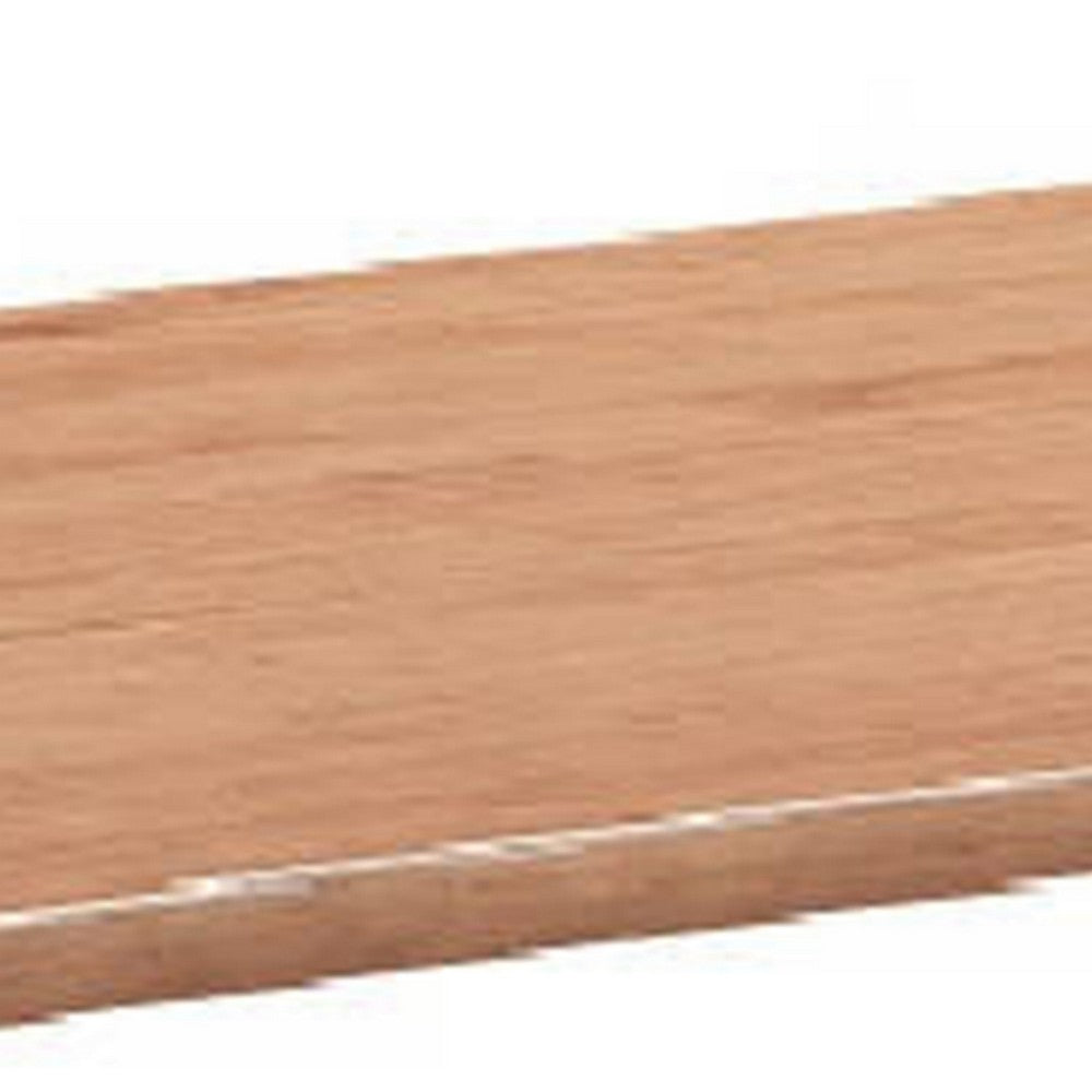 Tina 63 Inch Dining Table, Rectangular, Live Edge Natural Brown Wood