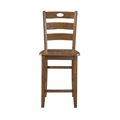 Tori 5 Piece Counter Height Dining Set, Square Table and 4 Chairs, Brown