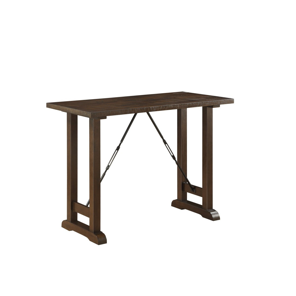 Neil 3 Piece Counter Height Set, 1 Table, 2 Stools, Cherry Brown Solid Wood