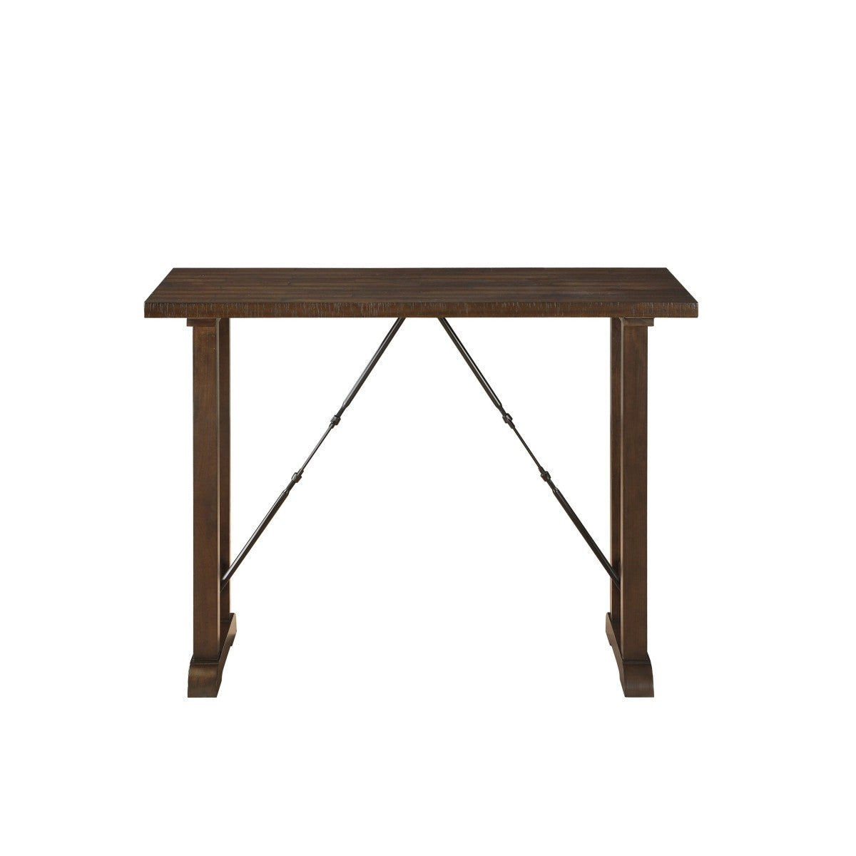 Neil 3 Piece Counter Height Set, 1 Table, 2 Stools, Cherry Brown Solid Wood