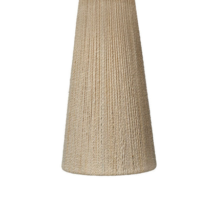 Liya 18 Inch Table Lamp, Cone Shade, Tapered Base, Off White Texture Finish