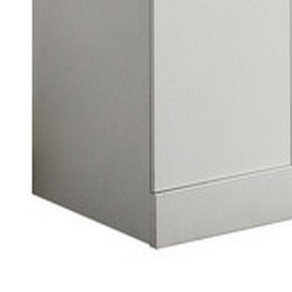 Cae 72 Inch Cabinet Armoire with Shelf, Hanging Rod, Double Door, White