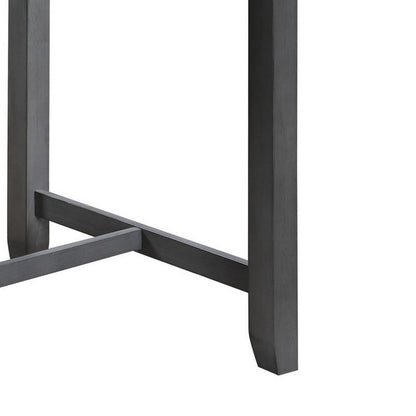 Ham 36 Inch Counter Height Small Dining Table with Shelves, USB Port, Gray
