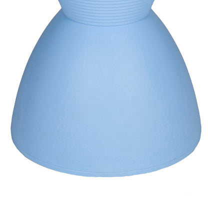 Hillary 17 Inch Side Table, Indoor Outdoor, Hourglass Shape, Blue Finish