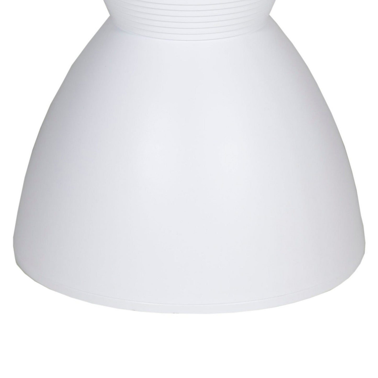 Hillary 17 Inch Side Table, Indoor Outdoor, Hourglass Shape, White Finish