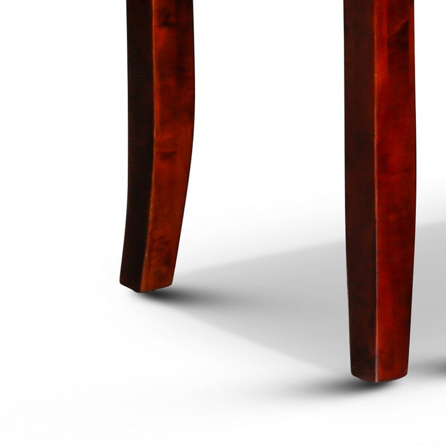 Yoni 3 Piece Nesting Side Table Set, Square, Flared Legs, Cherry Brown Wood