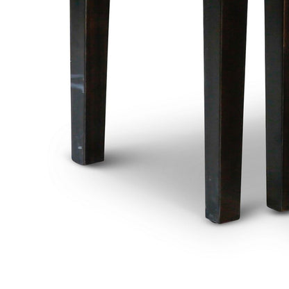 Yoni 3 Piece Nesting Side Table Set, Square, Flared Legs, Dark Brown Wood