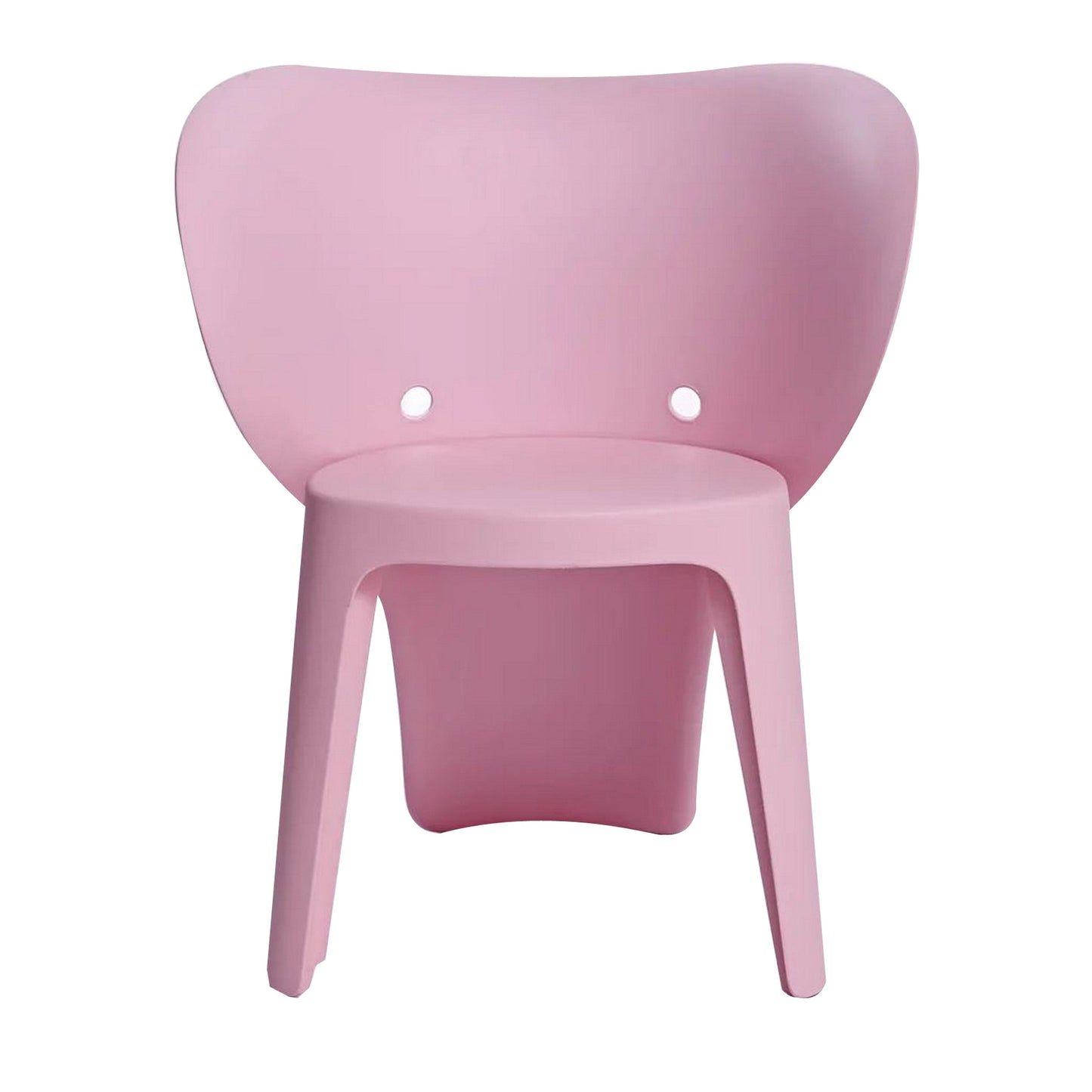 Fyna 16 Inch Kids Chair with Curved Back, Set of 4, Elephant Trunk Design, Pink