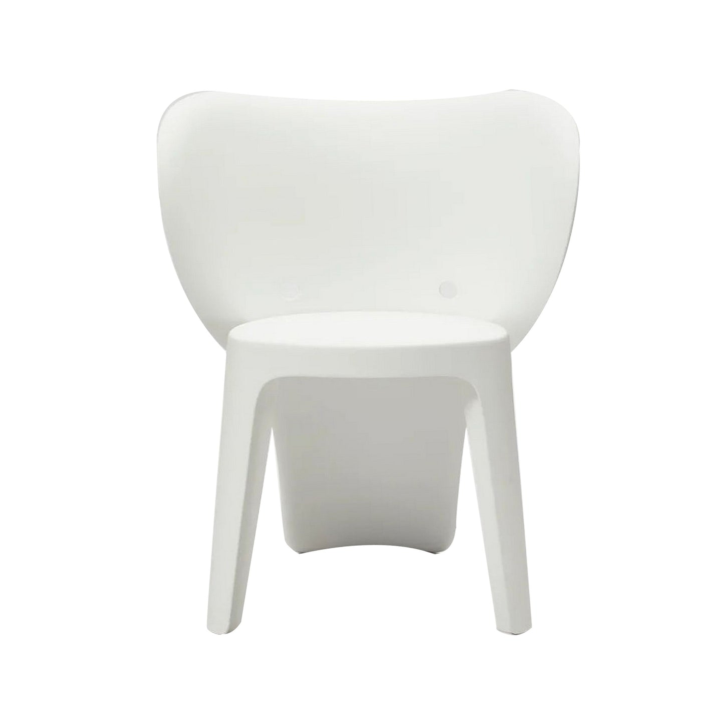 Fyna 16 Inch Kids Chair with Curved Back, Set of 4, Elephant Trunk Design, White