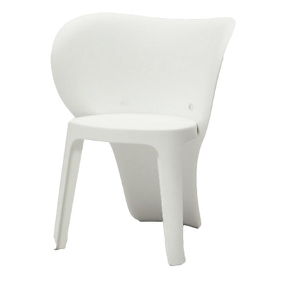 Fyna 16 Inch Kids Chair with Curved Back, Set of 4, Elephant Trunk Design, White