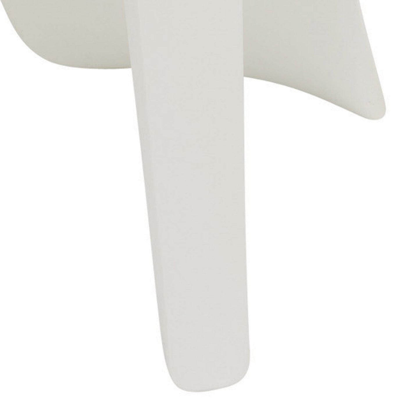 Fyna 16 Inch Kids Chair with Curved Back, Set of 4, Elephant Trunk Design, White