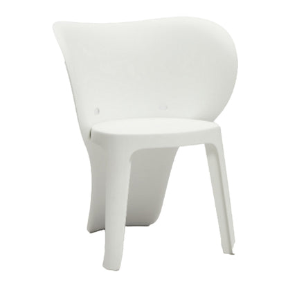 Fyna 16 Inch Kids Chair with Curved Back, Set of 4, Elephant Trunk Design, White