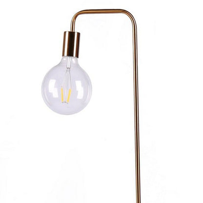 59 Inch Floor Lamp, Downlight Spherical Glass Light, Round Base, Brass