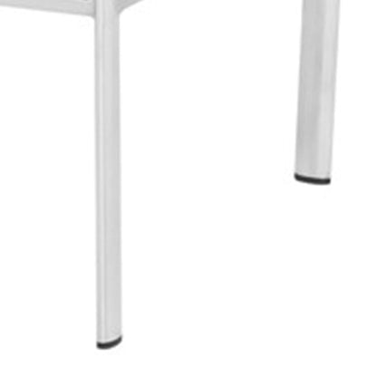 Jan 25 Inch Counter Height Chairs, Set of 2, Gray Faux Leather, Chrome Metal Legs
