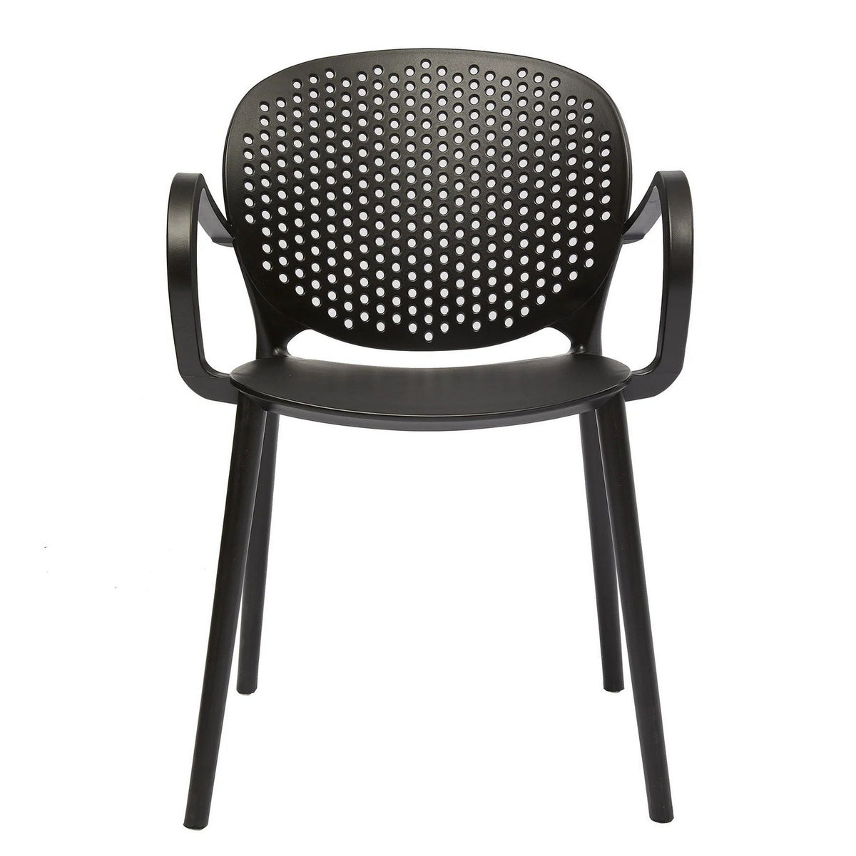 Feni 22 Inch Side Dining Armchair Set of 4, Indoor Outdoor, Gray Finish