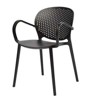Feni 22 Inch Side Dining Armchair Set of 4, Indoor Outdoor, Gray Finish