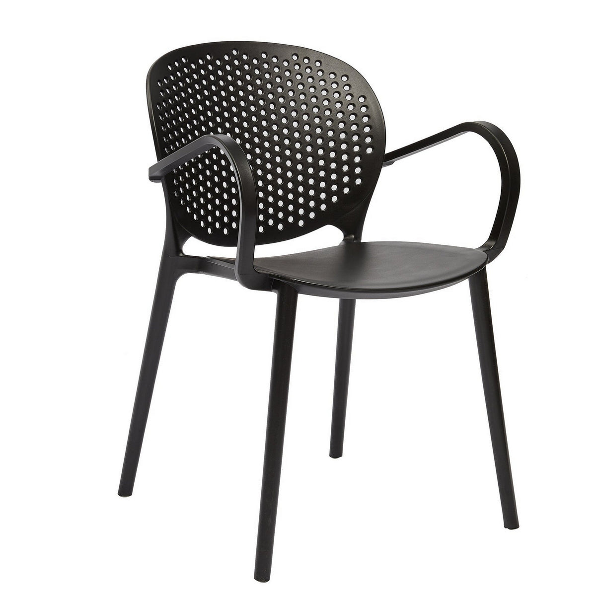 Feni 22 Inch Side Dining Armchair Set of 4, Indoor Outdoor, Gray Finish
