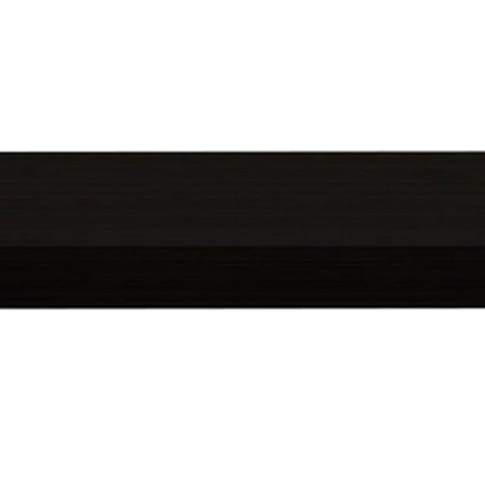 Hexy 48 Inch Coffee Table, Rectangular, Wenge Brown Wood Finish, Chrome