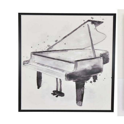 30 x 40 Framed Wall Art Painting Set of 2, Guitar and Piano, Black, White