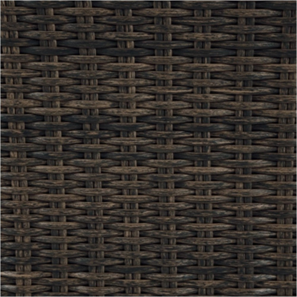 Soha 59 Inch Outdoor Multi Use Dining Table, Resin Wicker with Shelf, Brown