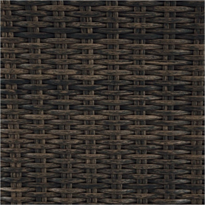 Soha 59 Inch Outdoor Multi Use Dining Table, Resin Wicker with Shelf, Brown