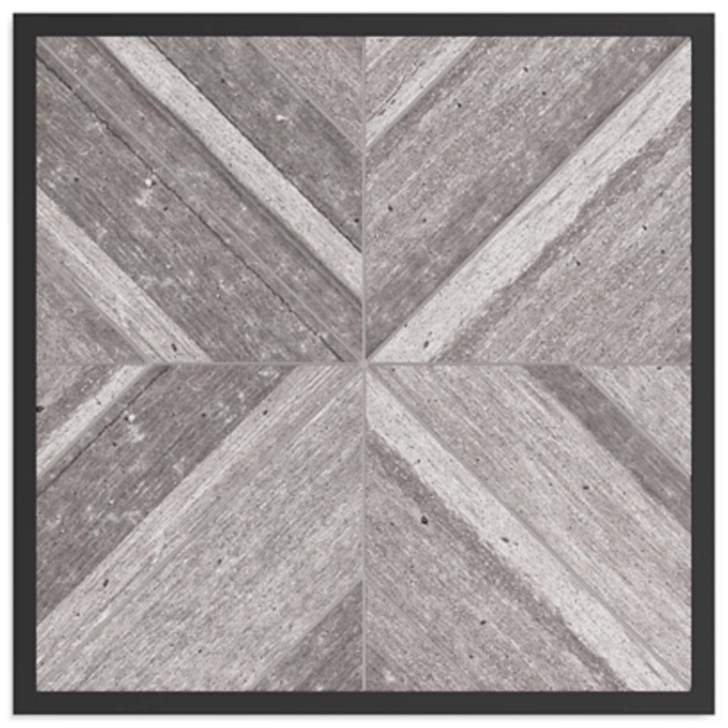 Tira 22 Inch Outdoor Side End Table, Tile Top, Black, Light Gray Finish