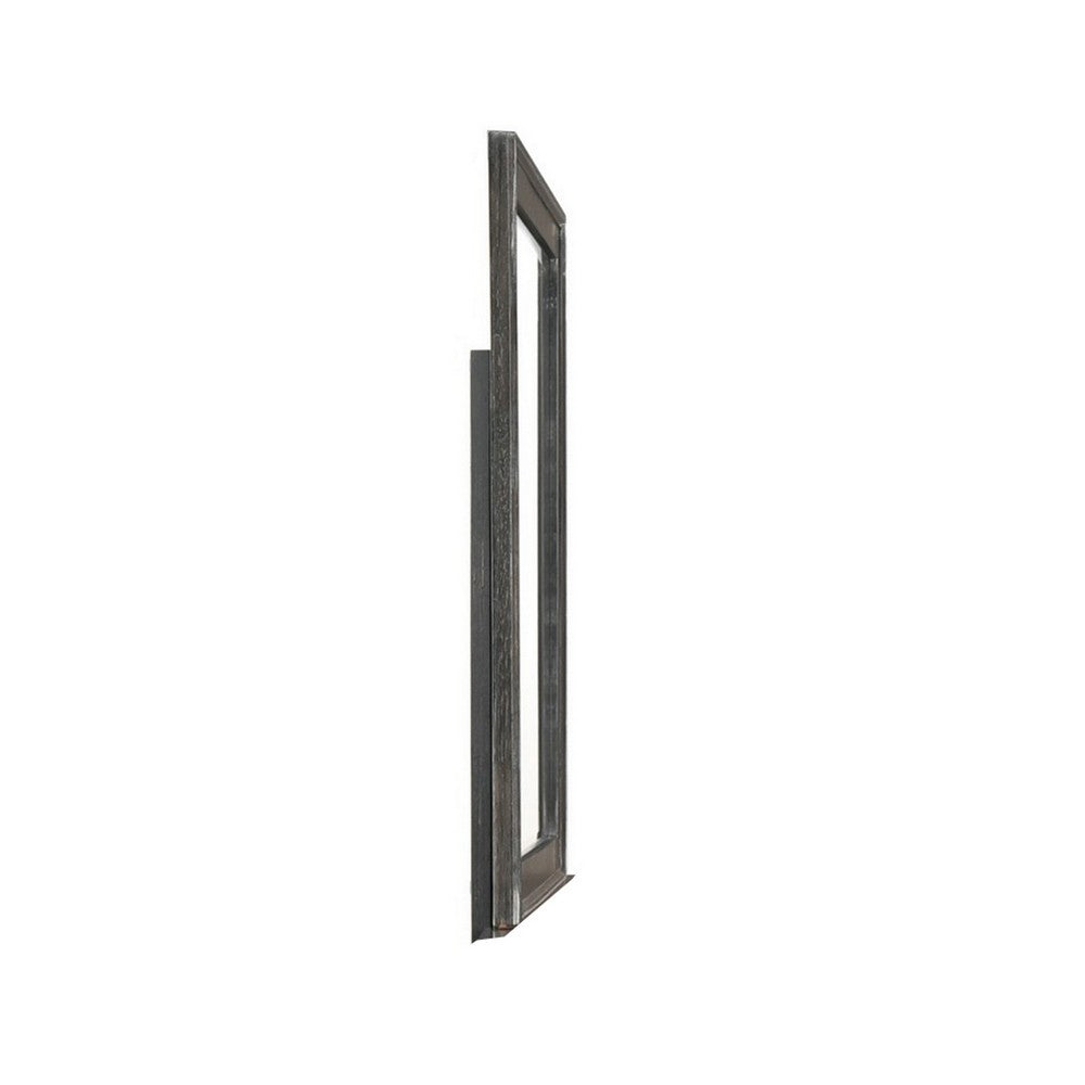Zavi 32 x 40 Dresser Mirror, Rectangular, Glass, Nutmeg Brown Finish