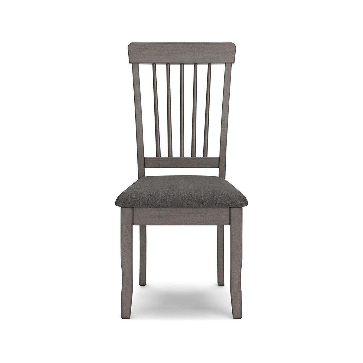 Ora 18 Inch Dining Side Chair, Set of 2, Modern Spindle Backrest, Gray