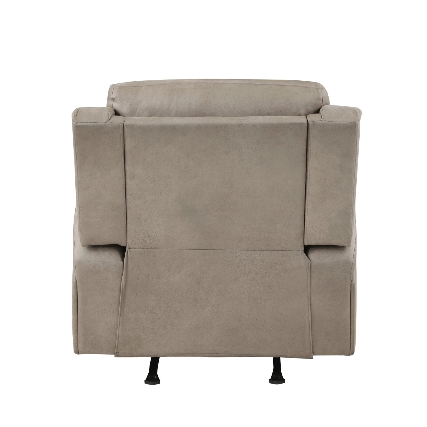 Patsy 38 Inch Manual Recliner Rocker Chair, Brown Microfiber, Tufted Back