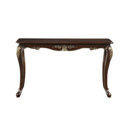 Croy 52 Inch Sofa Table, Classic Cabriole Legs, Cherry Brown