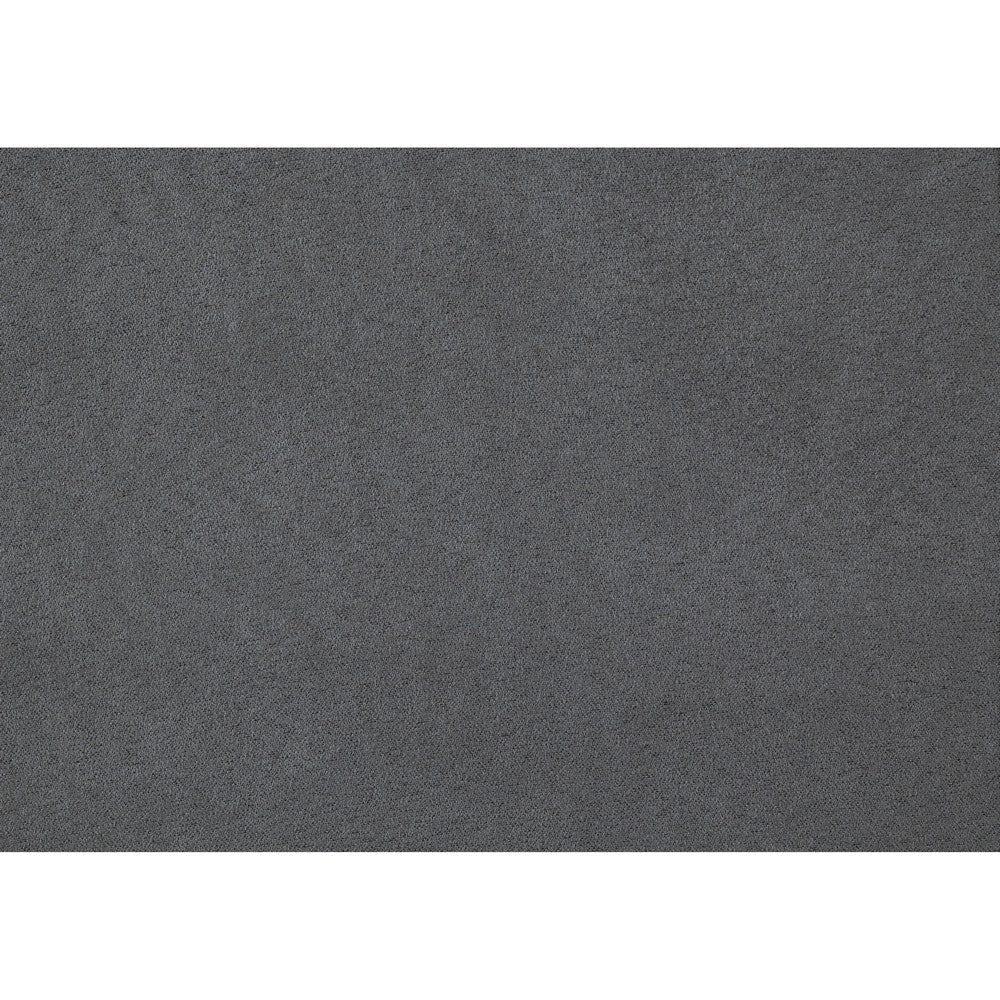Aston 33 Inch Ottoman, Dark Gray Microfiber, Interior Storage, Solid Wood