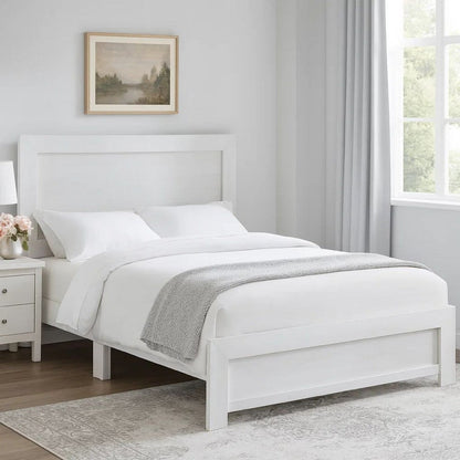 Eby California King Bed, Rustic Farmhouse Style, Gray Finish Wood Veneer