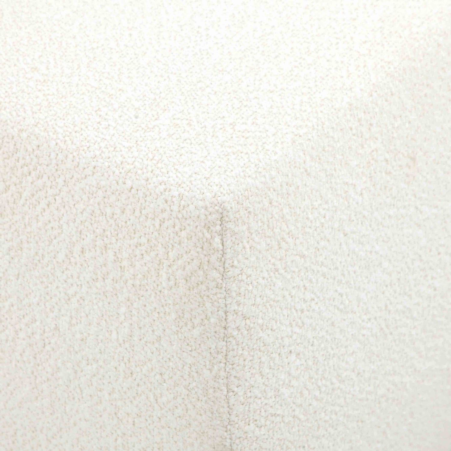 Kay 18 Inch Modern Ottoman, Plush Cubic Tufted, White Boucle Upholstery