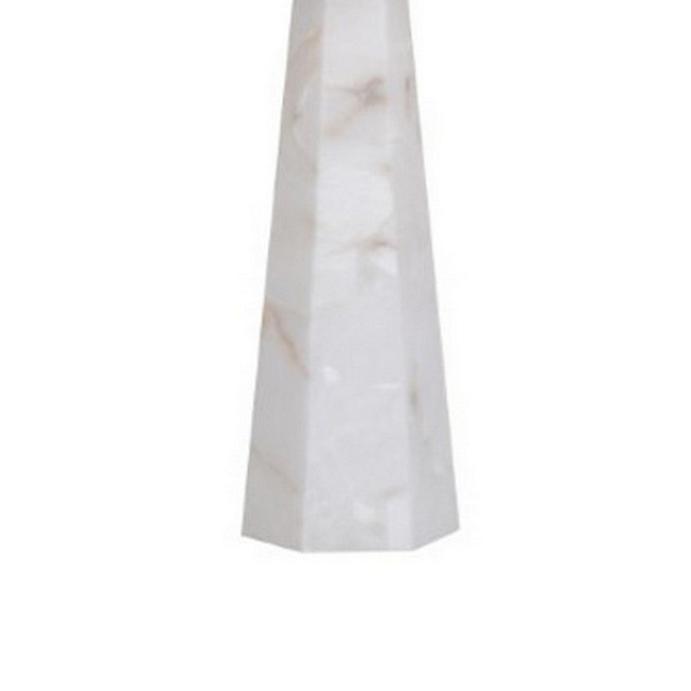 32 Inch Table Lamp, White Drum Shade, Double Pull Chain, Tapered Cone Base