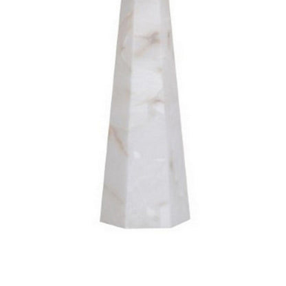 32 Inch Table Lamp, White Drum Shade, Double Pull Chain, Tapered Cone Base