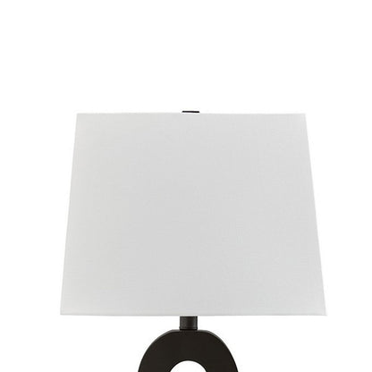 29 Inch Table Lamp Set of 2, Black Sculptural Solid Base, Empire Hardback