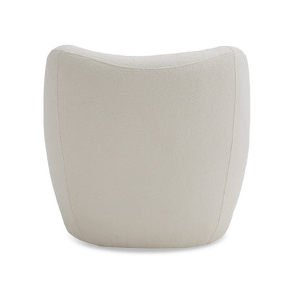 Reno Loy 31 Inch Accent Chair, White Polyester, Modern Round Legs