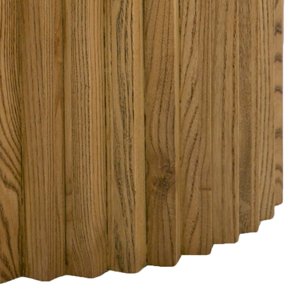 Cid Eliott 20 Inch Side End Table, Round, Walnut Brown Solid Poplar Wood